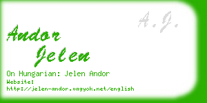 andor jelen business card